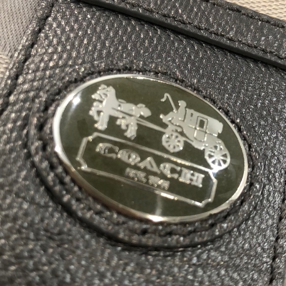 Grey and Silver Coach Messenger/Crossbody Bag - Picture 2 of 5